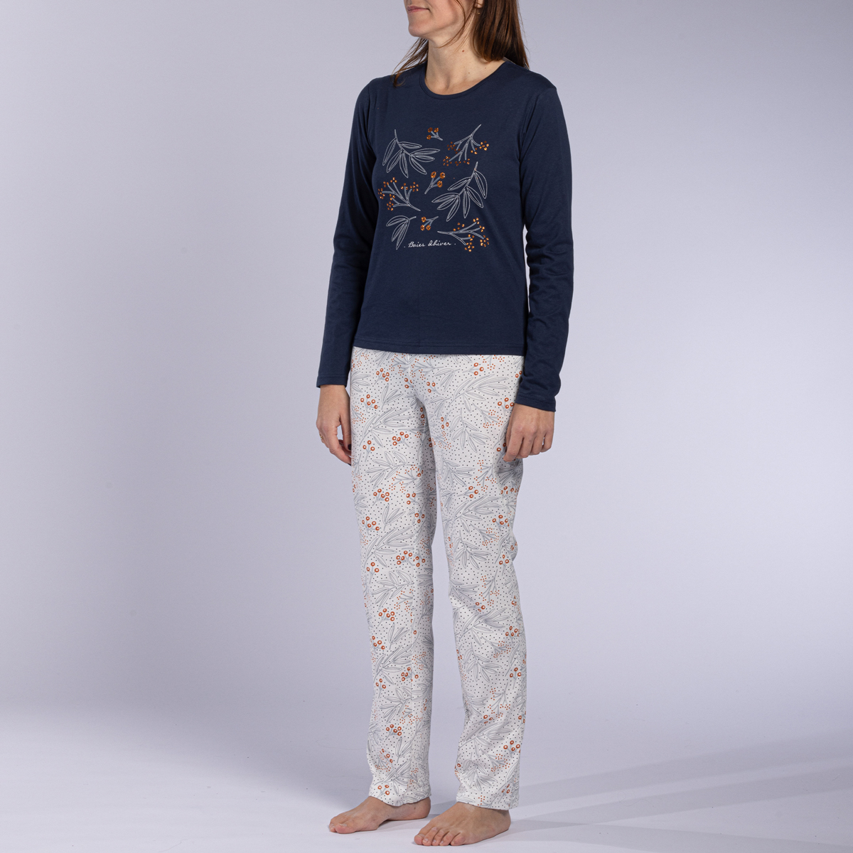 Pyjama femme BAIE indigo imprim DODO