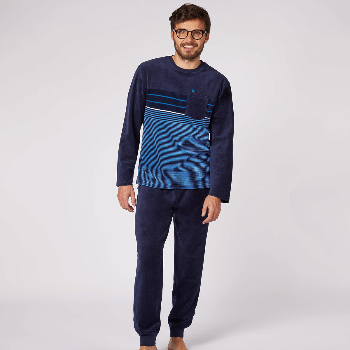 Pyjama homme BONJOUR marine ray marine DODO