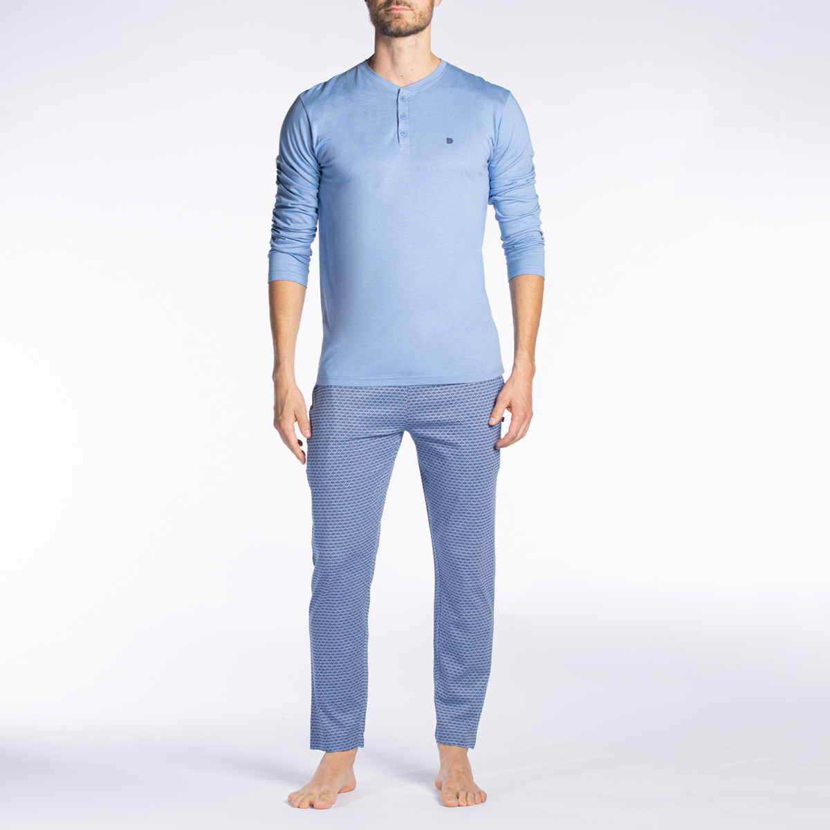 Pyjama homme RAFFINE bleu imprim