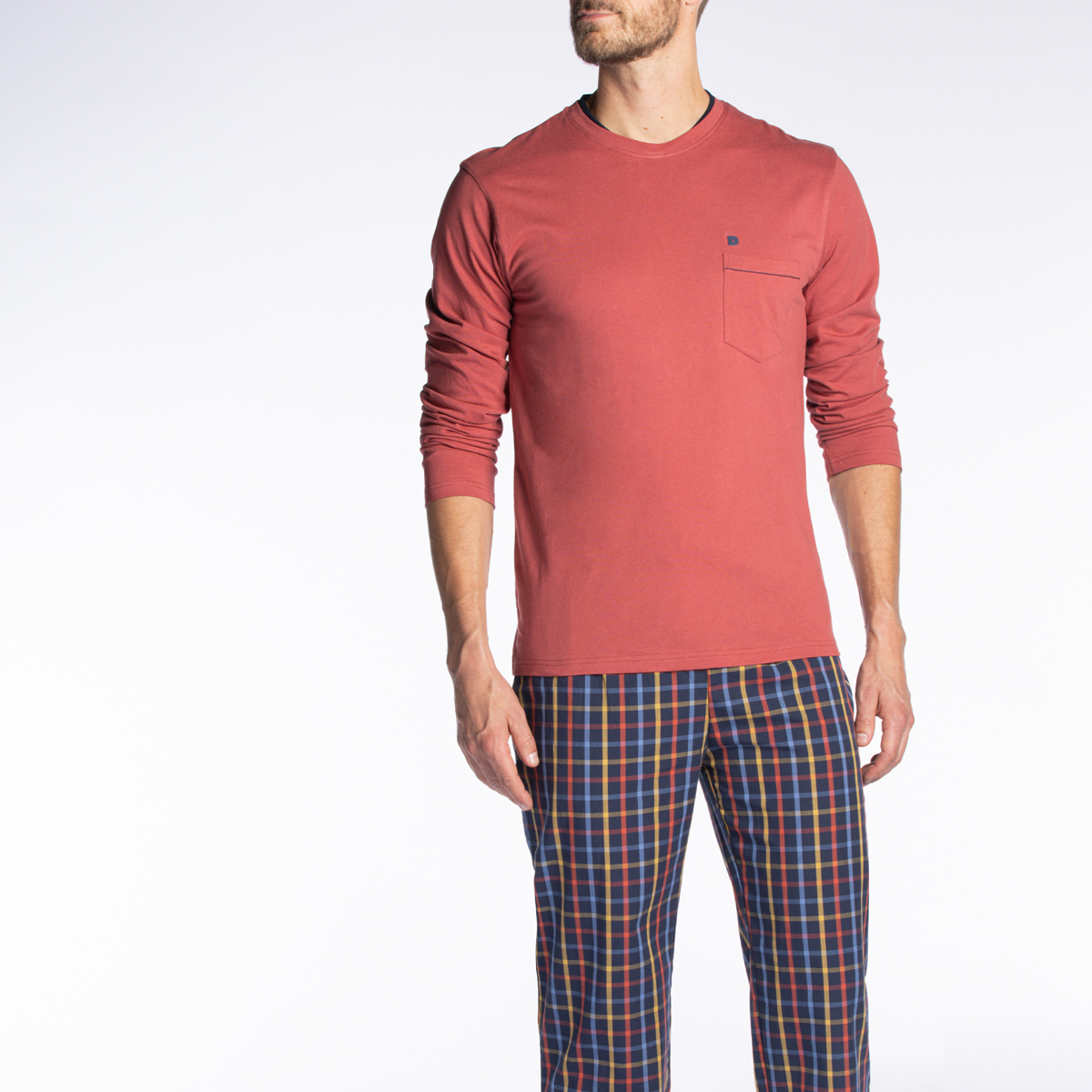 Pyjama homme carreaux discount rouge